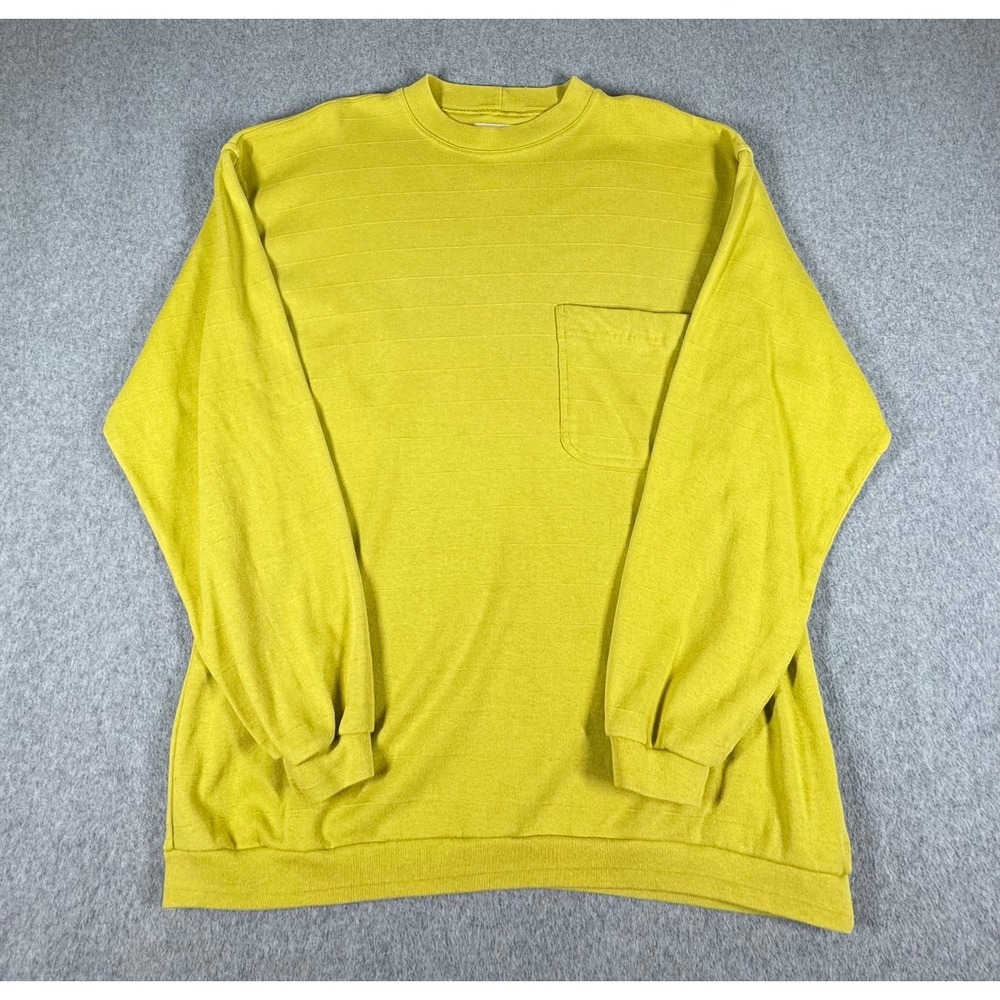 Vintage 90s Knit Axis Sweater Men's M Long Sleeve Combed Cotton Hong Kong